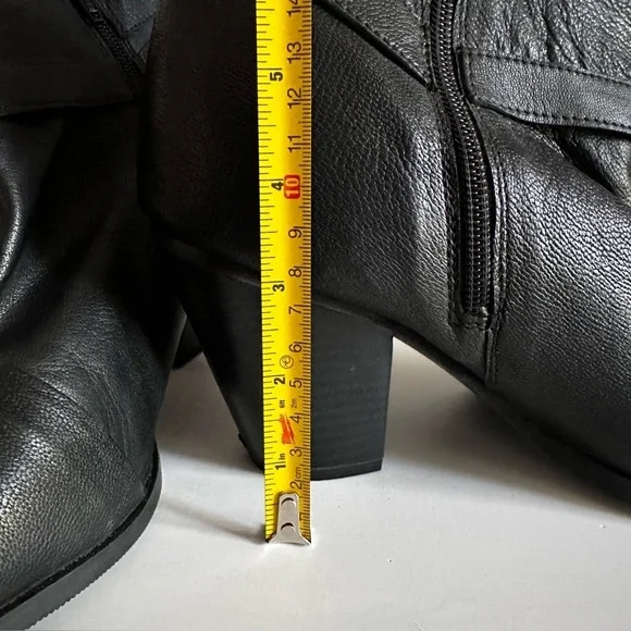 Addition Elle Women’s Side Zip Black Heel Ankle Boots 12W - Picture 12 of 12